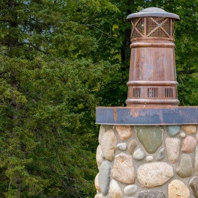 Copper chimney pot